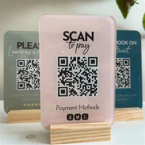 Mini Table QR Code Sign